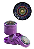 Black Leaf Mandala Al. Grinder 4-pza aubergine Black Leaf Mandala Al. Grinder 4-pza aubergine